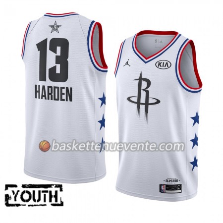 Maillot Basket Houston Rockets James Harden 13 2019 All-Star Jordan Brand Blanc Swingman - Enfant